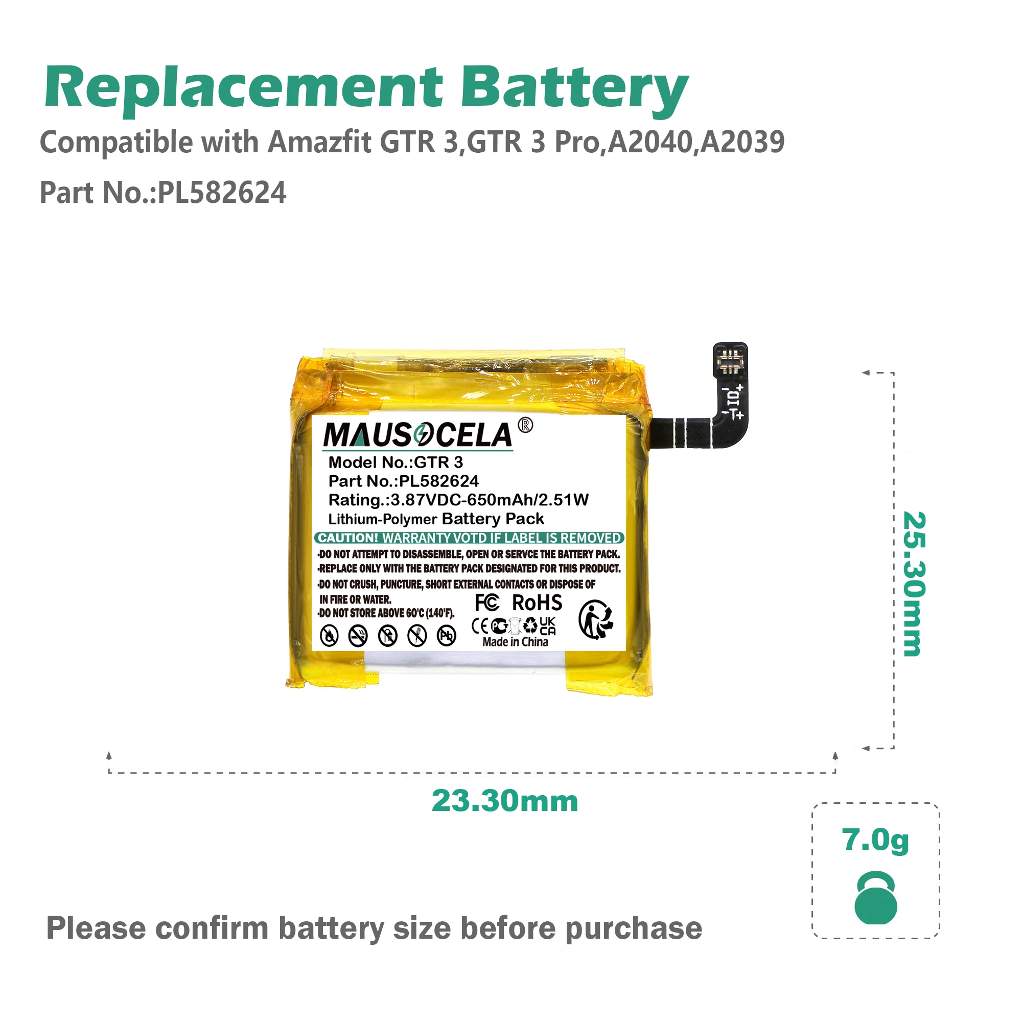 Smartwatch Battery For Amazfit - Smartwatch X recension och pris