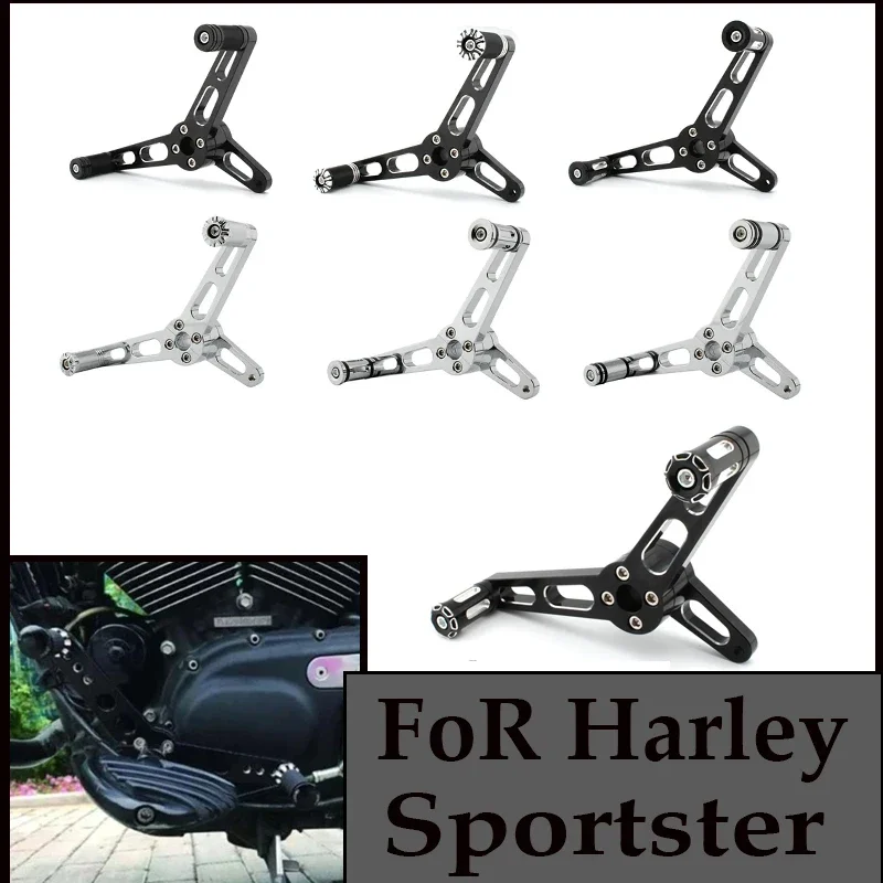 

FoR Harley Sportster XL883 XL1200 Custom Low 48 04-2024 Мотоциклетный рычаг переключения передач Колочки переключения передач Пятка Носок Педаль с ЧПУ Передние контрольные устройства
