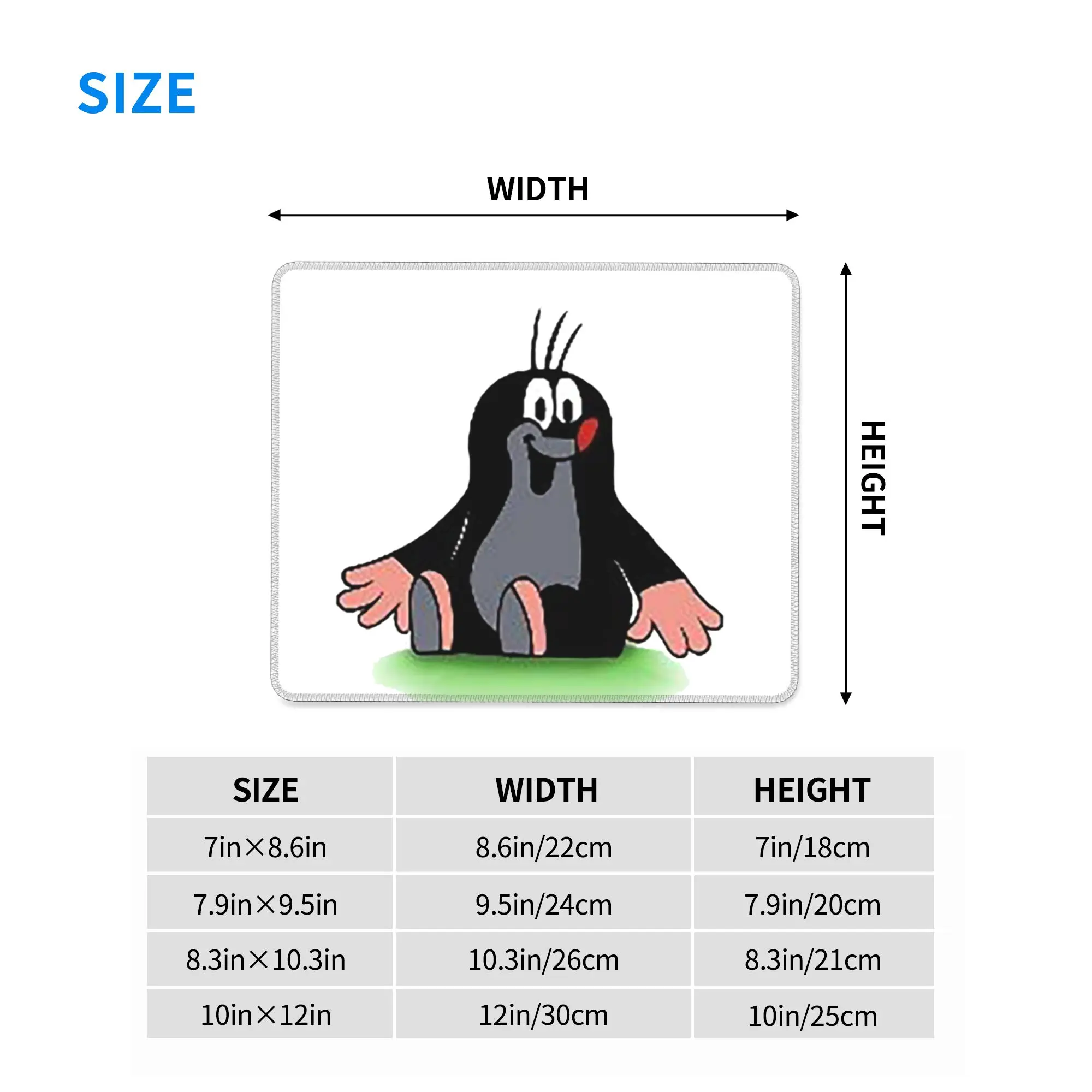 Mole Happy Krtek  Mouse Pad Computer Keyboard Mouse Mat Gamer PC Laptop Desk Mat Office Accessories Table Mats