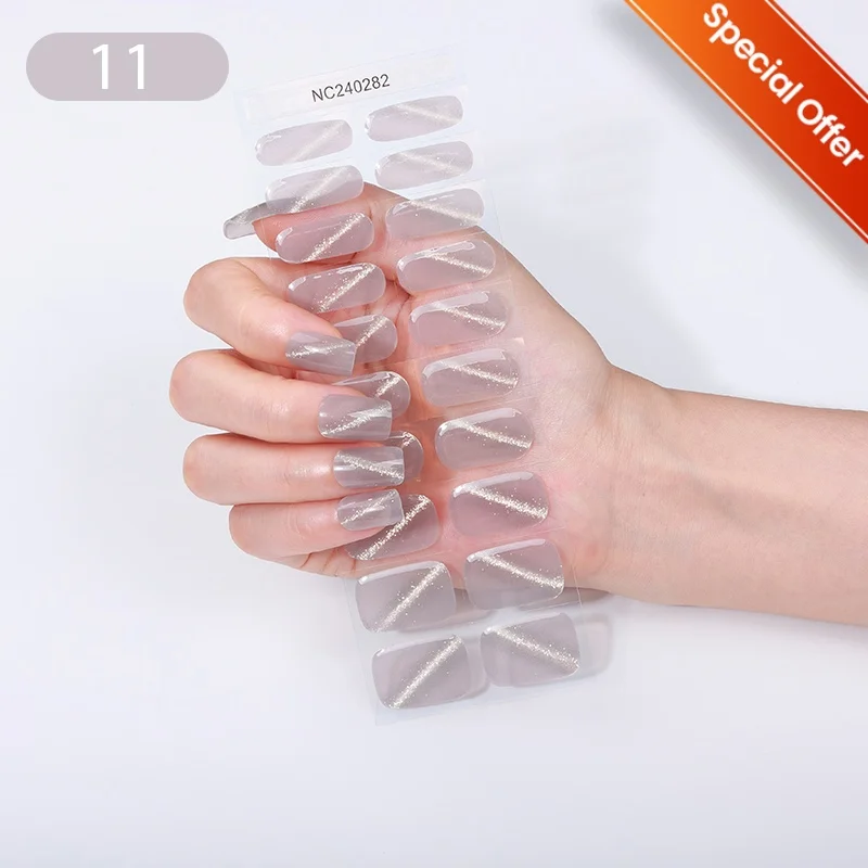 20 conseils enveloppes pour ongles semi-durci rouge sang Halloween noël imperméable longue durée autocollants pour ongles fonctionne avec lampe UV manucure bricolage