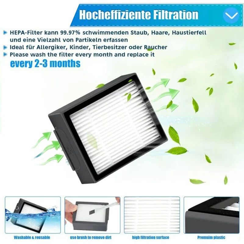 Zubehörset für i7, Staubsauger filter i7 i3 i4 i6 i6 i8 i8 j7 j7 e5 e6 e7 e & i