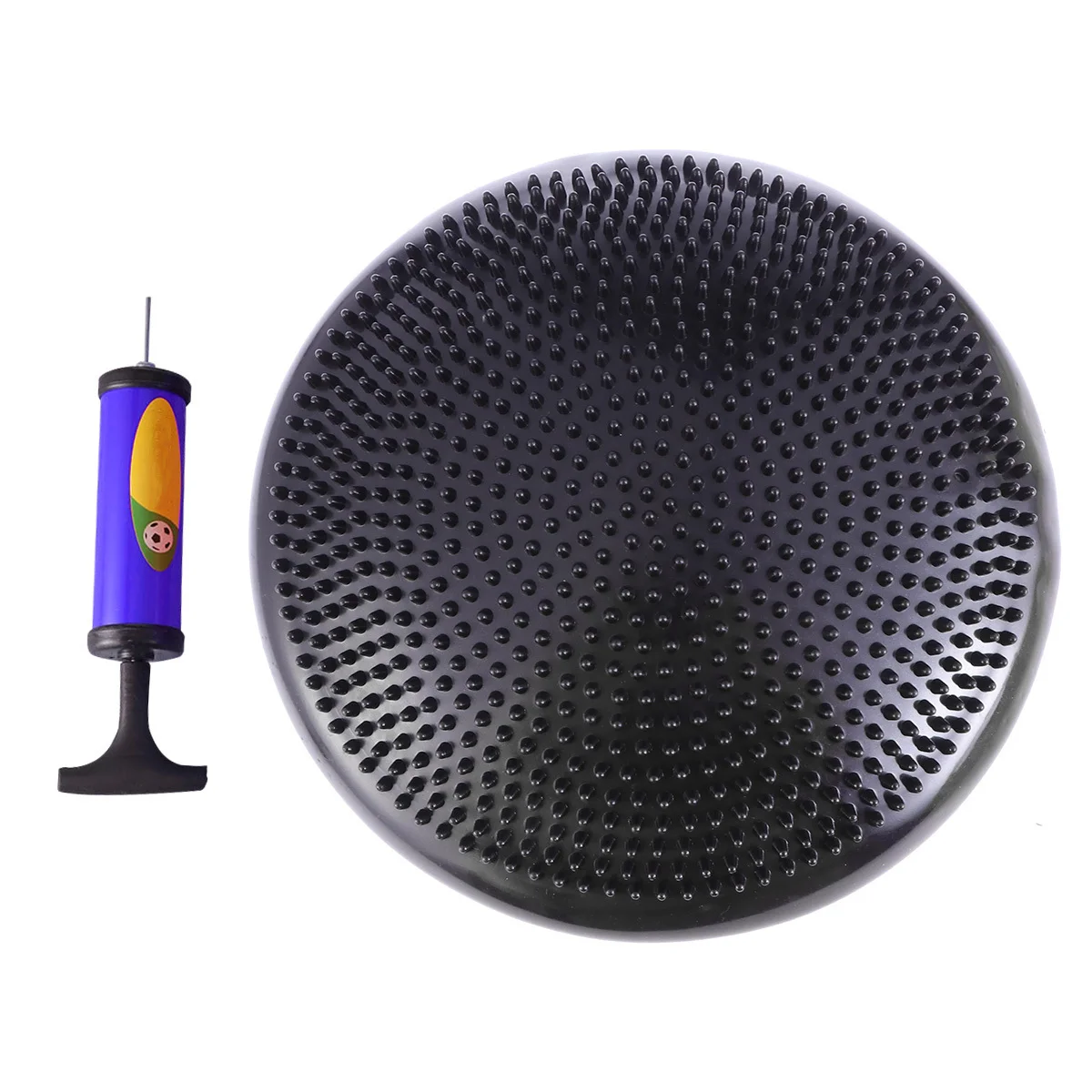 

Inflated Stability Balance Disc 13 Inch Diameter Core Strengthening Wobble Cushion Pain Relief Air Pump Included