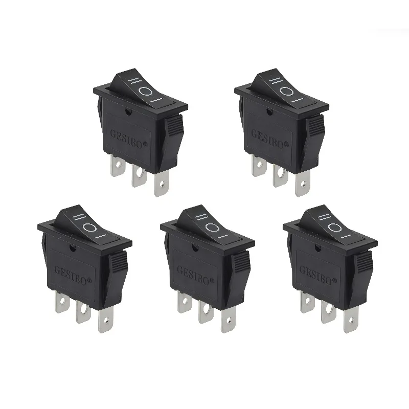 1/5/10/20/50PCS 12V KCD3-101/3P Rocker Switch 16A 250VAC On Off On Rocker Switch  Position SPDT Rectangular  Car  Boat