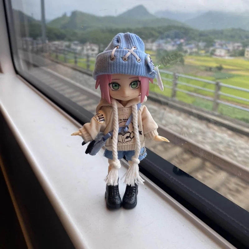 In Stock Haruno Sakura Ob11 Complete Doll 1/12 Scale Articulated Bjd Figure Kawaiii Collect Desktop Ornament Birthday Gift Toys