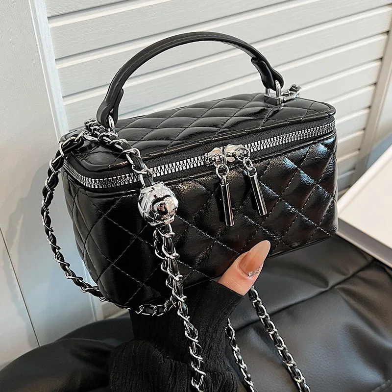 2024 New Fashion Crossbody Bags Women\'s Shoulder Bags Casual Simple Mobile Phone Bag Temperament Elegant Chains Square Handbags