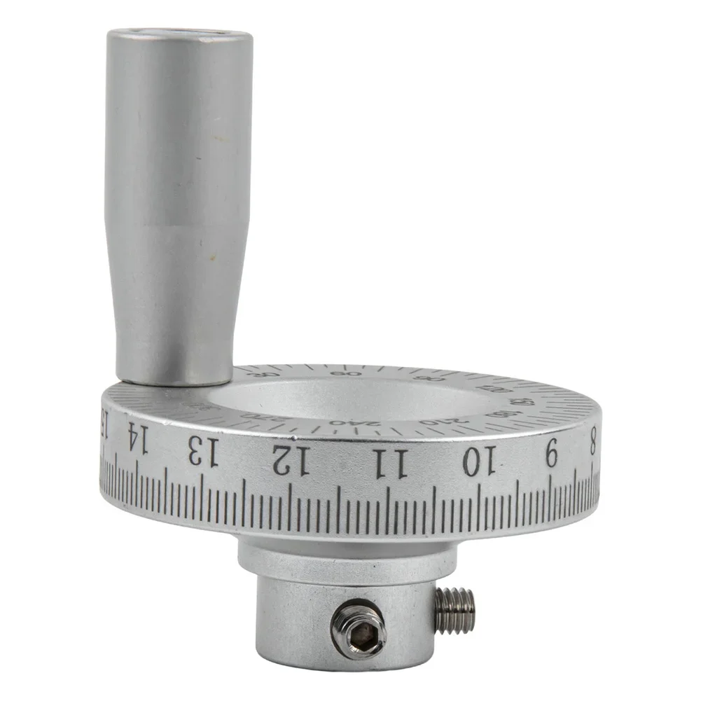 1 Buah Roda Tangan Bubut Aloi Aluminium Roda Tangan Geser Roda Tangan Skala 63.7Mm untuk Peralatan Pengerjaan Logam