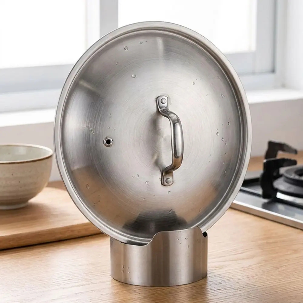 Stainless Steel Pot Lid Storage Rack Heat-Resistant Stable Spatula Holder Minimalist Non-Slip Chopsticks Stand Dinning Table