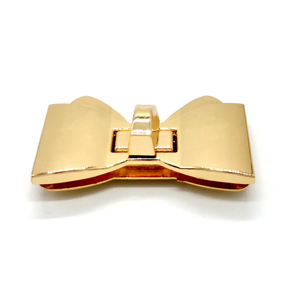 

2Pcs Durable Zinc Alloy Bow-Knot Purse Turn Lock Accessory for Handbags Clutches Flap Bags DIY