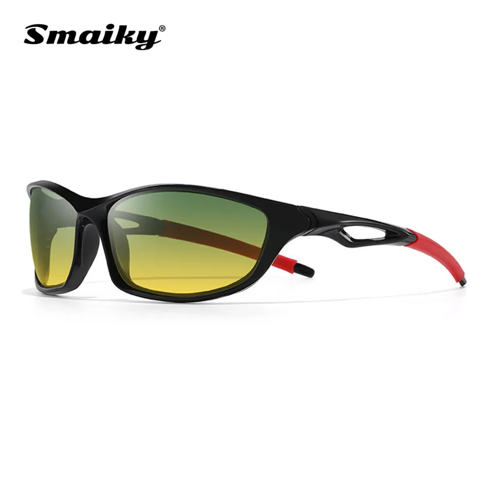 Smaiky Cycling Glasses Sports Sunglasses Day & Night Vision Driving Glasses