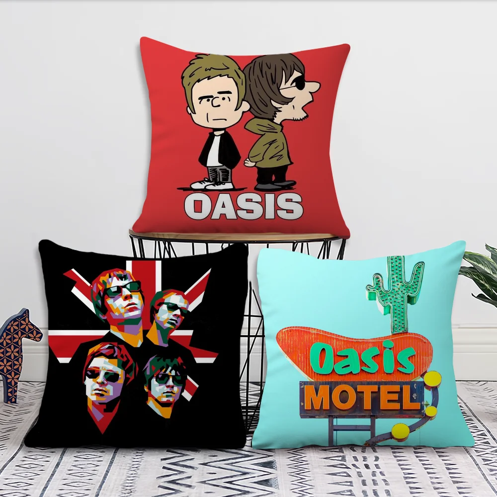 O-Oasis Band pillow cover Sofa living Printing Decoration Room Home Office Coffee Shop Car Nordic Simplicity Cover