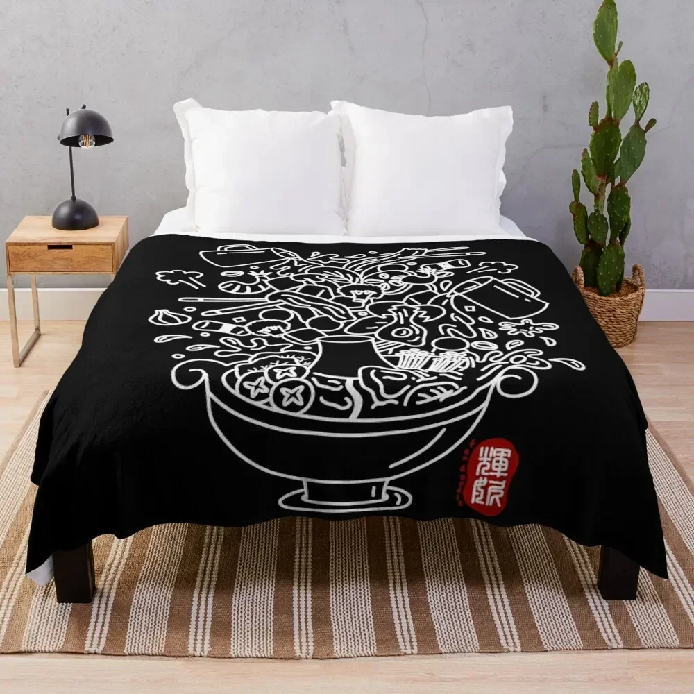 Hot Pot (white) Throw Blanket Cozy Throw Blanket for Bed Sofa Chair