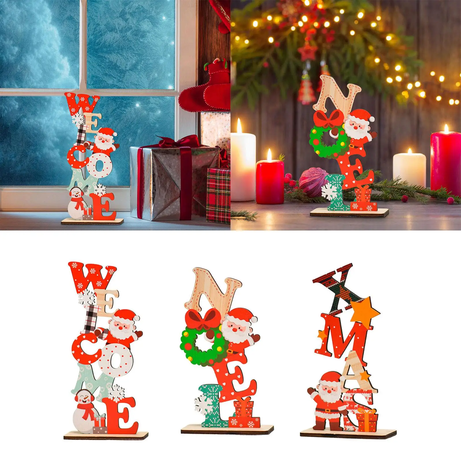 Juguetes de Decoración de mesa de Navidad, centro de mesa de Navidad DIY, mantel de fiesta, estante de dormitorio, escritorio