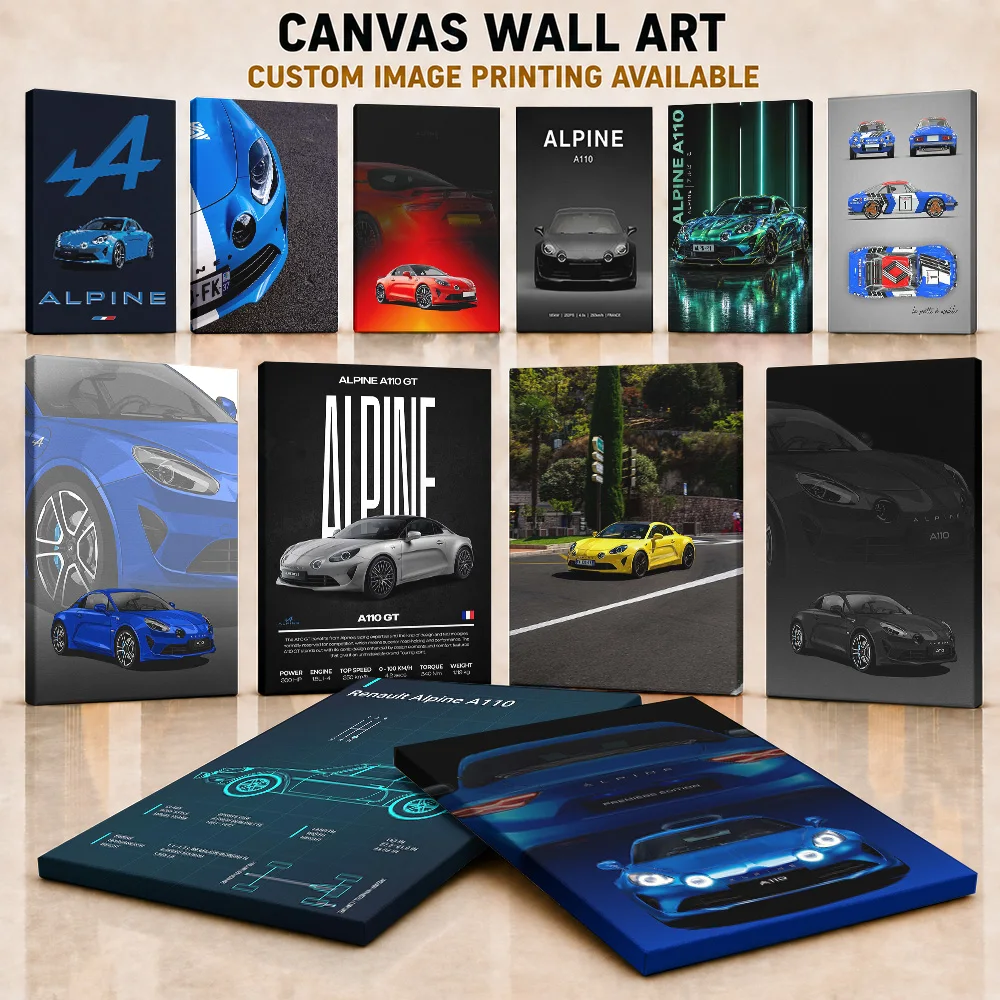 Alpine Canvas Painting Posters Minimalist Road Style Wall Decor With Personalized Photo For Garage Or Office Ideal Driver Gift