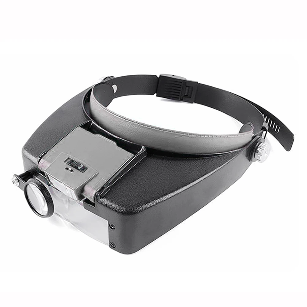 

LED Magnifier Lighting Adjustable Angle Headlamp Magnifying Glasses Watchmaking Jewelry Repair Forehead Light