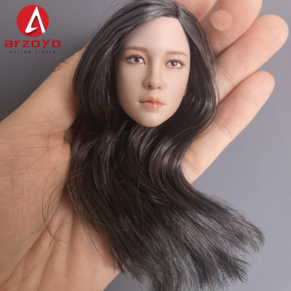 1/6 Super Duck SDH042 Aziatische Pure Schoonheid Head Sculpt Eastern Face Carving fit 12 ''TBL Vrouwelijke Soldaat Zonnebrand Action Figure body