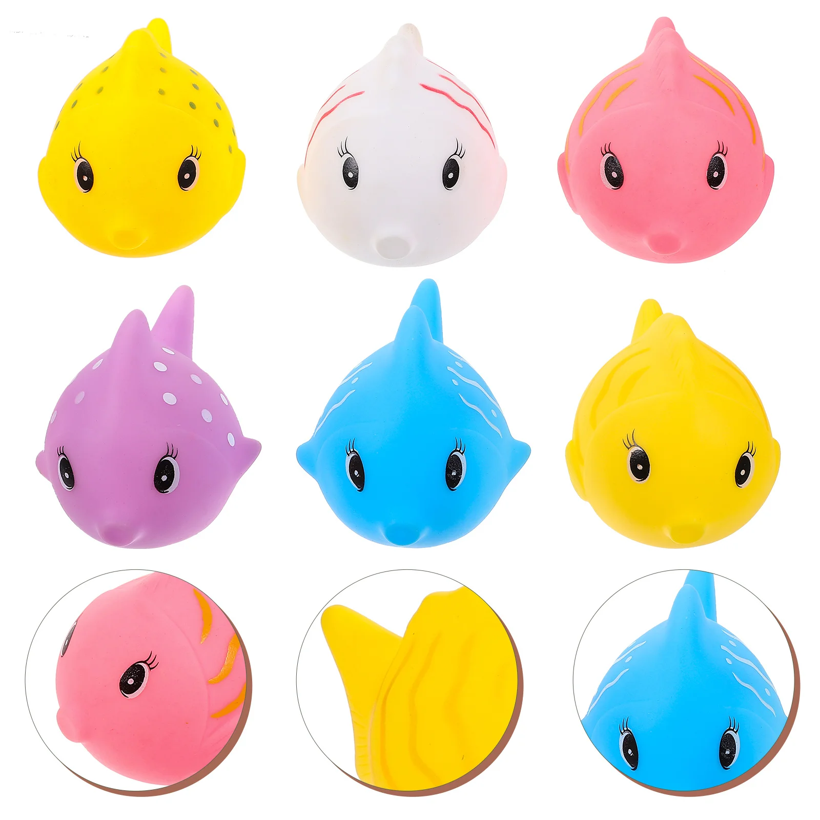 6 pcs Cute Cartoon Animal Bath For Baby Infant Squeezable Floating Water Making Kids Shower Playtime Fun