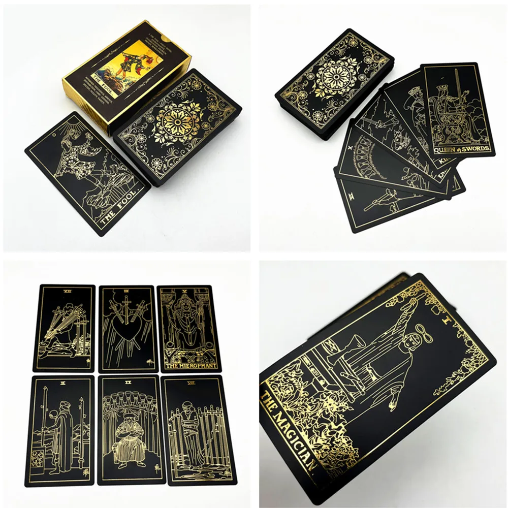 1 デッキプラスチックタロットカード防水耐久性のあるライダーウェイト