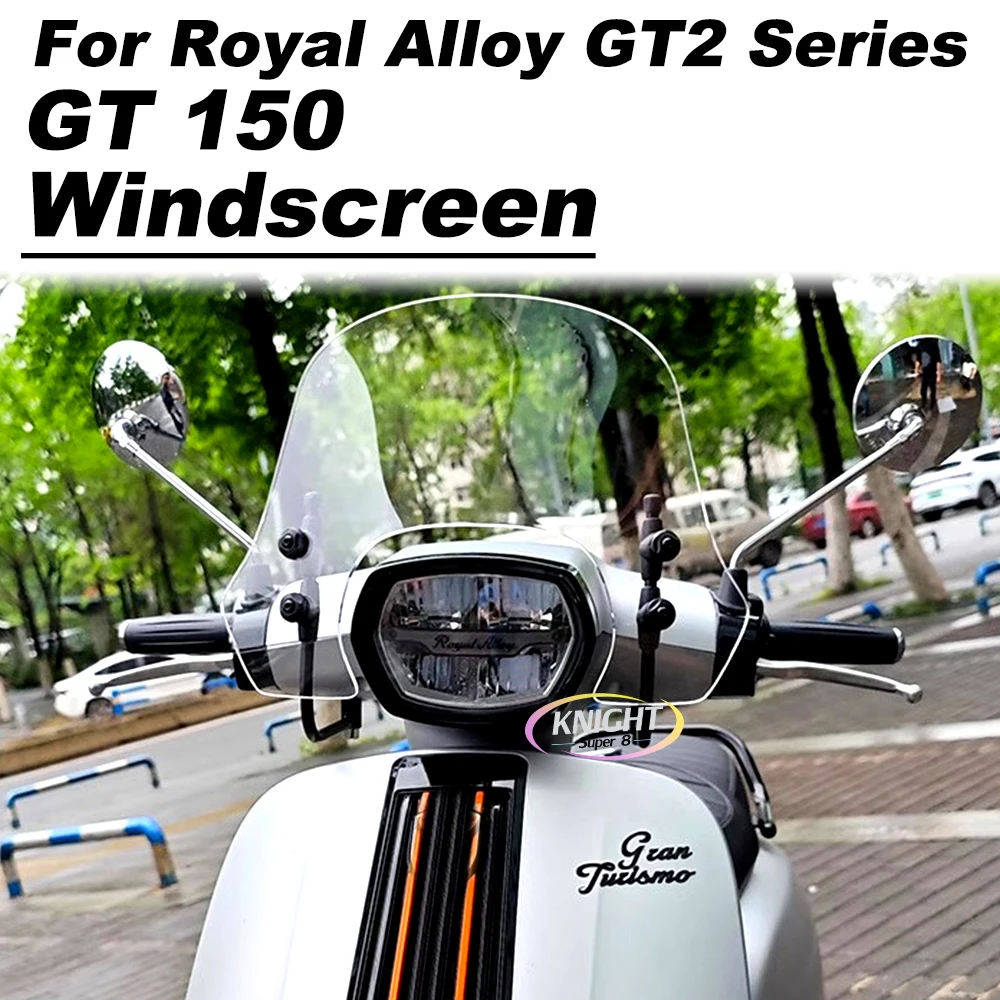 

New Vintage Motorcycle Windscreen Windscreen Dashboard For Royal Alloy GT2 Series 2024 GT2 Windshield