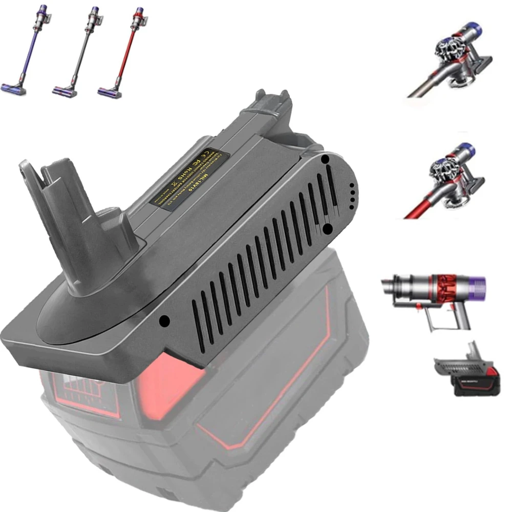 

For Milwaukee 18V Lithium Batteries MIL18V10 Battery Adapter Converter Compatible with For Dyson V10 Animal Hair Vacuum Cleaner