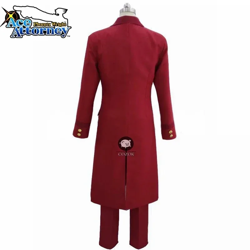Ace Attorney Miles Edgeworth ropa de Cosplay Phoenix Wright Anime Ace Attorney disfraces de Halloween Cosplay de cualquier tamaño