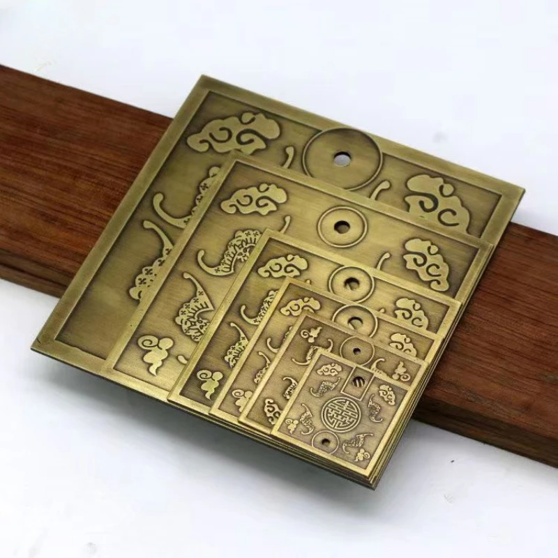 Chinese Style Vintage Brass Bat Door Handle Window Wood Door Retro Knocker Cabinet Door Drawer Copper Knob Home Decoraction