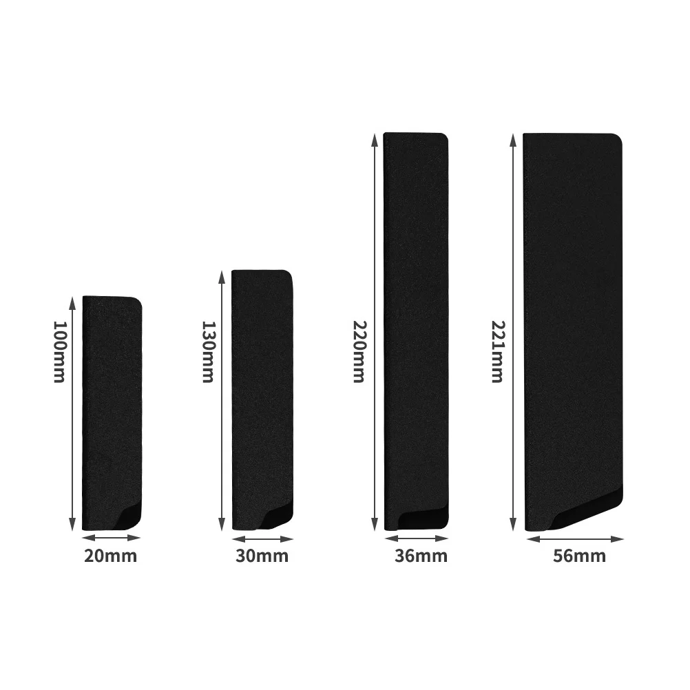 4 Pcs Knife Case Flocking Cloth Covers Travel Sleeve Camping Wear-resistant Universal Abs Accessory Japanese