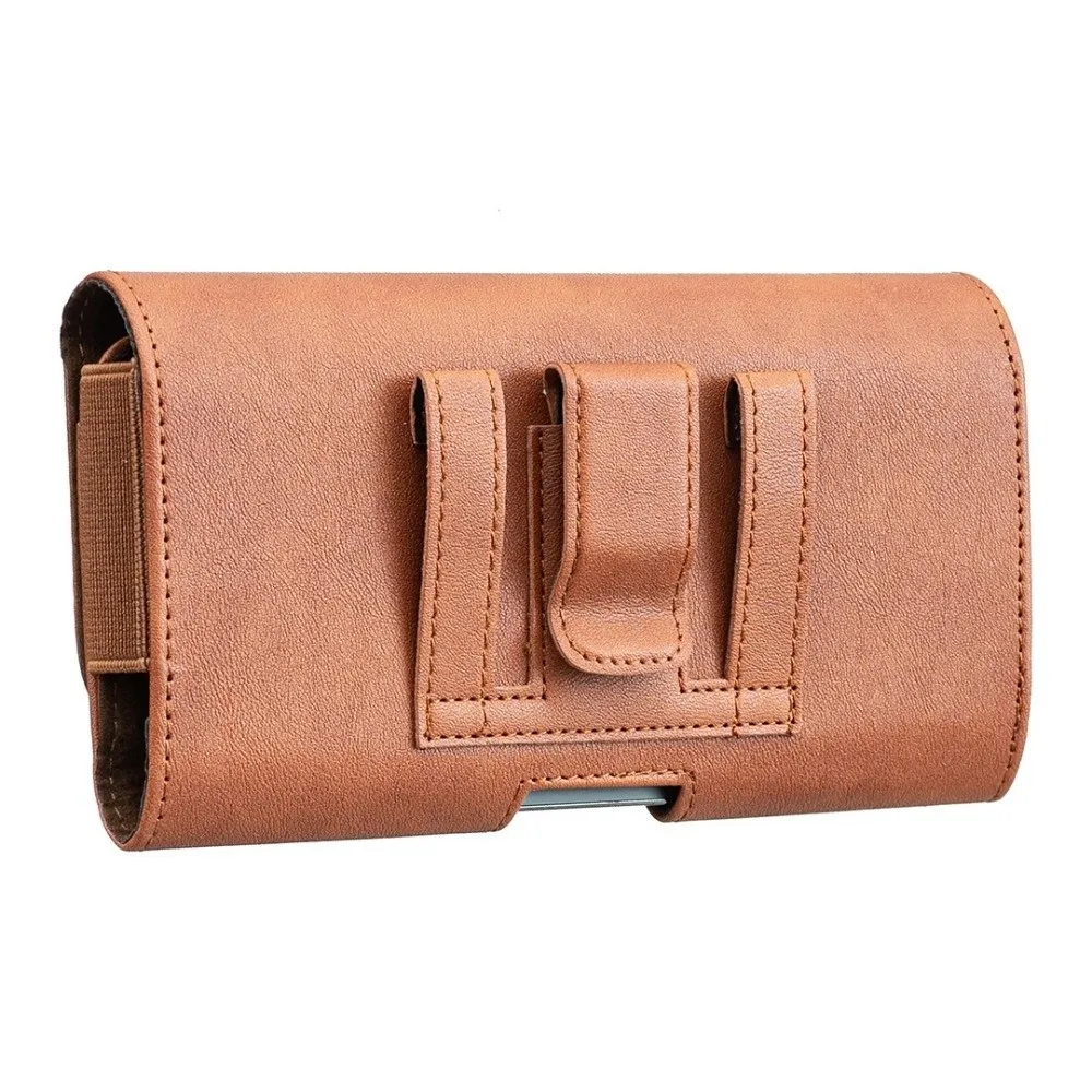 Portable Universal Card Phone Case Belt Clip Design PU Leather Belt Waist Bag Card Holder Slot Phone Waist Bag Outdoor Travel