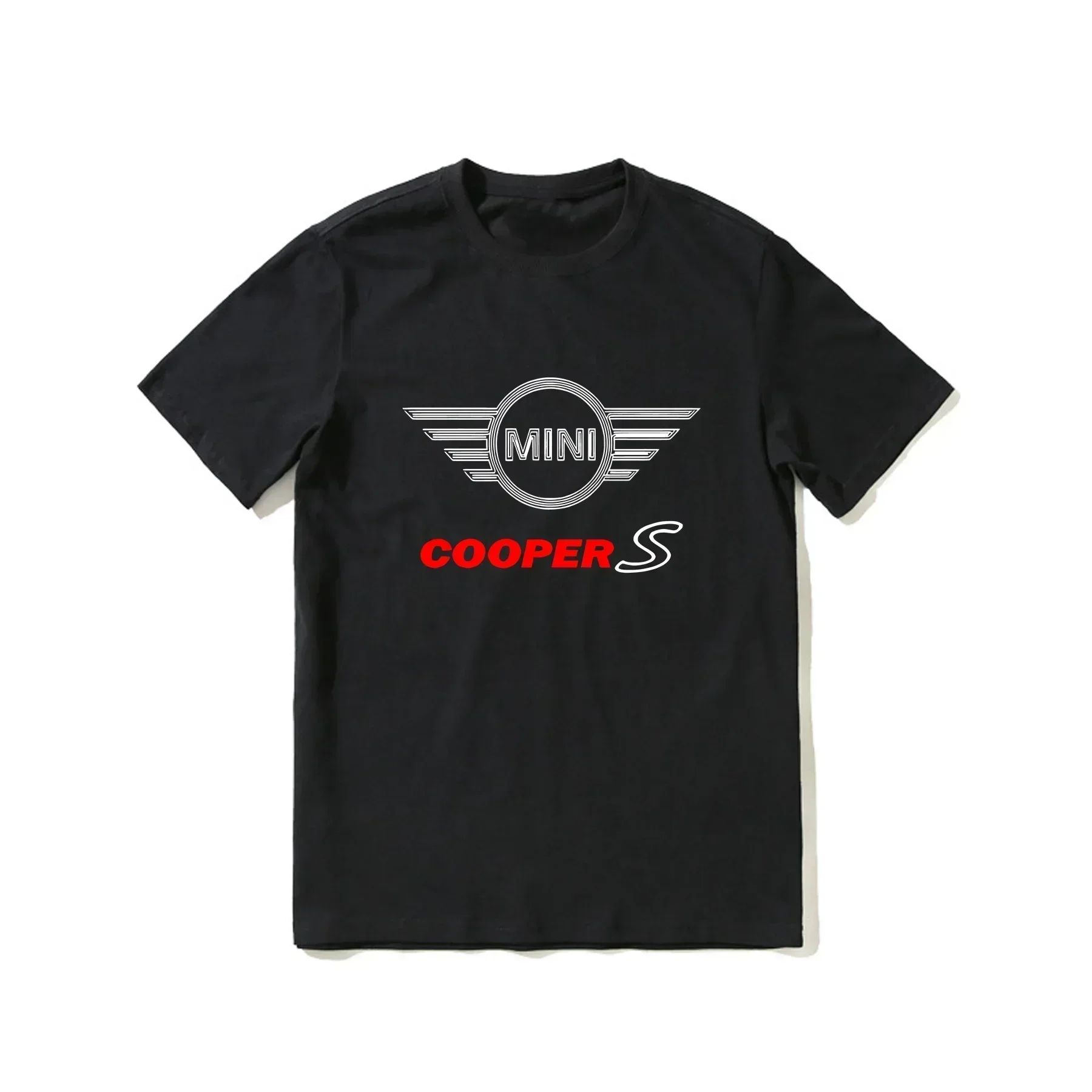 

2025 Hot Sale Summer 100% Cotton Mini Cooper S Logo Black T Shirt Men Short Sleeves Cool Tee Hip Hop Streetwear T-shirt