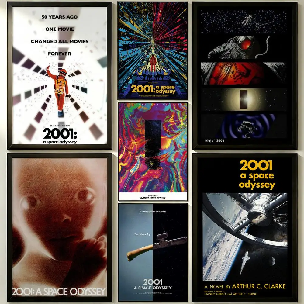 movie 2001: A Space Odyssey Poster HD Poster Sophisticated Modern Aesthetic Wall Art For Living Room Bedroom Office Cafe Decor