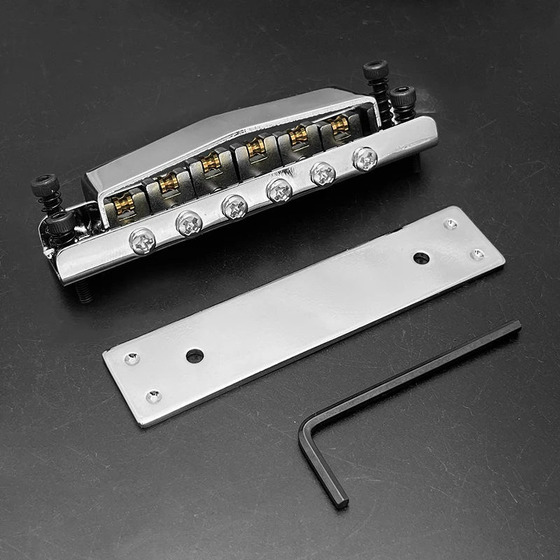 Adjustable Tune-O-Matic Bridge with Roller Saddle and Protecting Cover 86x20MM String Spacing 10MM for 6-String LP Guitar - view 6