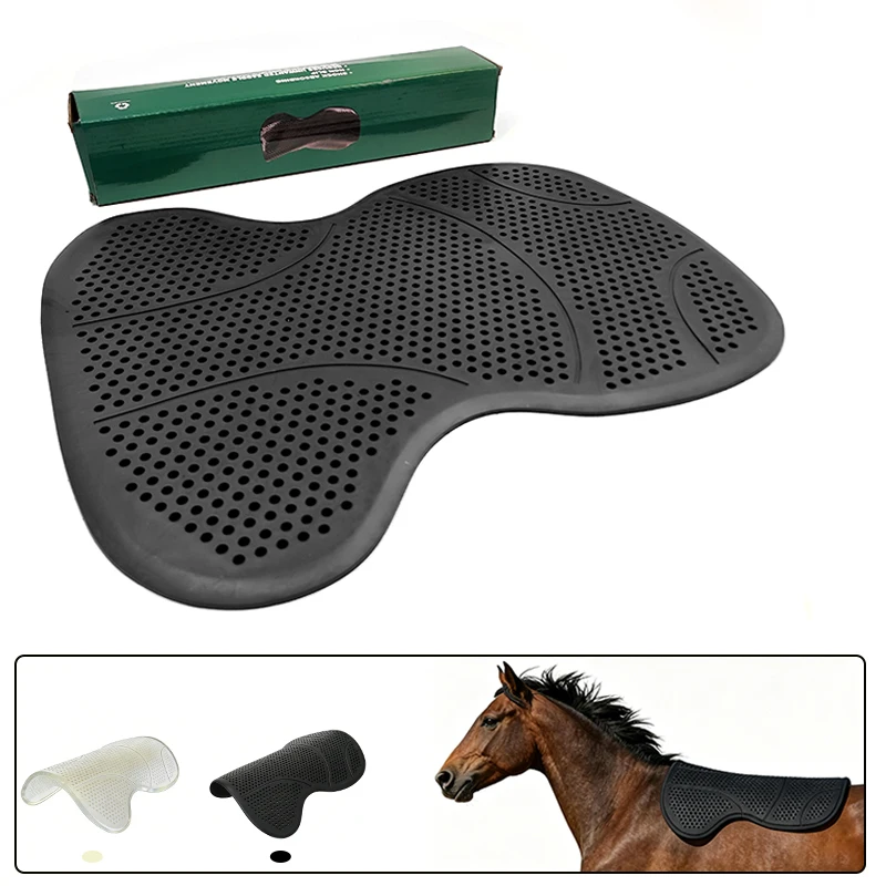 silicone-horse-saddle-pad-non-slip-shock-absorbing-gel-cushion-breathable-honeycomb-equestrian-pad