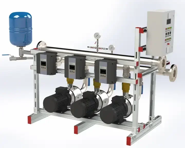 Caja de control de bomba de agua aikon incorporada con control de alarma contra incendios con panel táctil LCD de 10 pulgadas