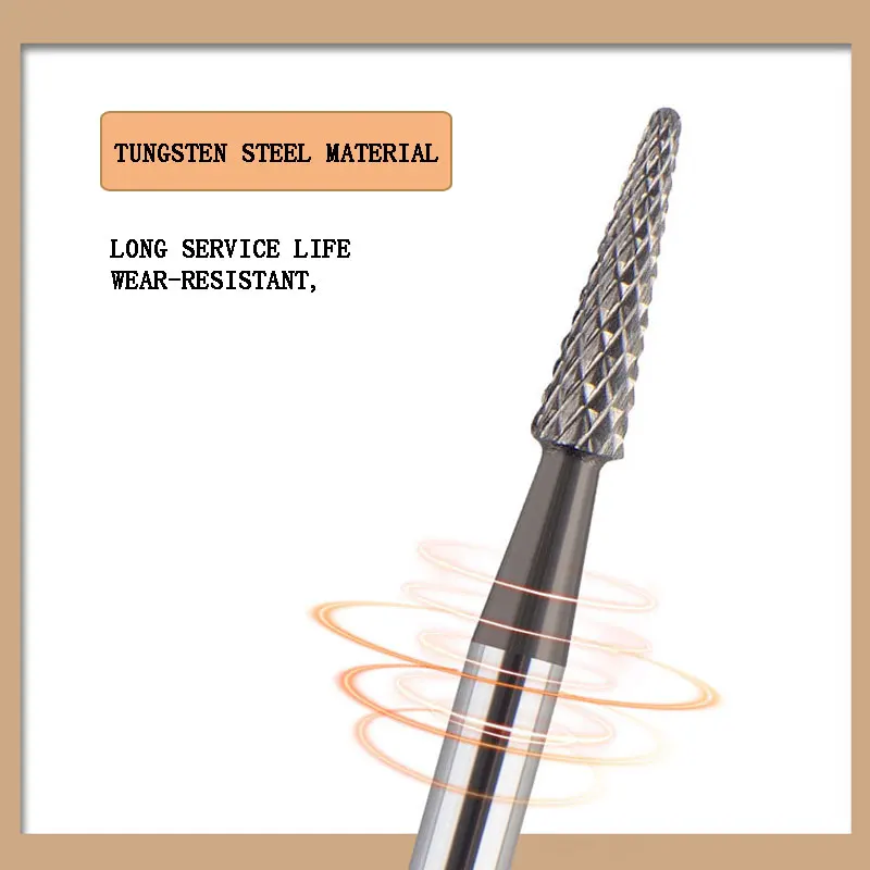 Nail Drill Bits For Remove Dead Skin Burrs Milling Cutter Removal Rhinestone Tungsten Steel Nail Drill Bit Accessory