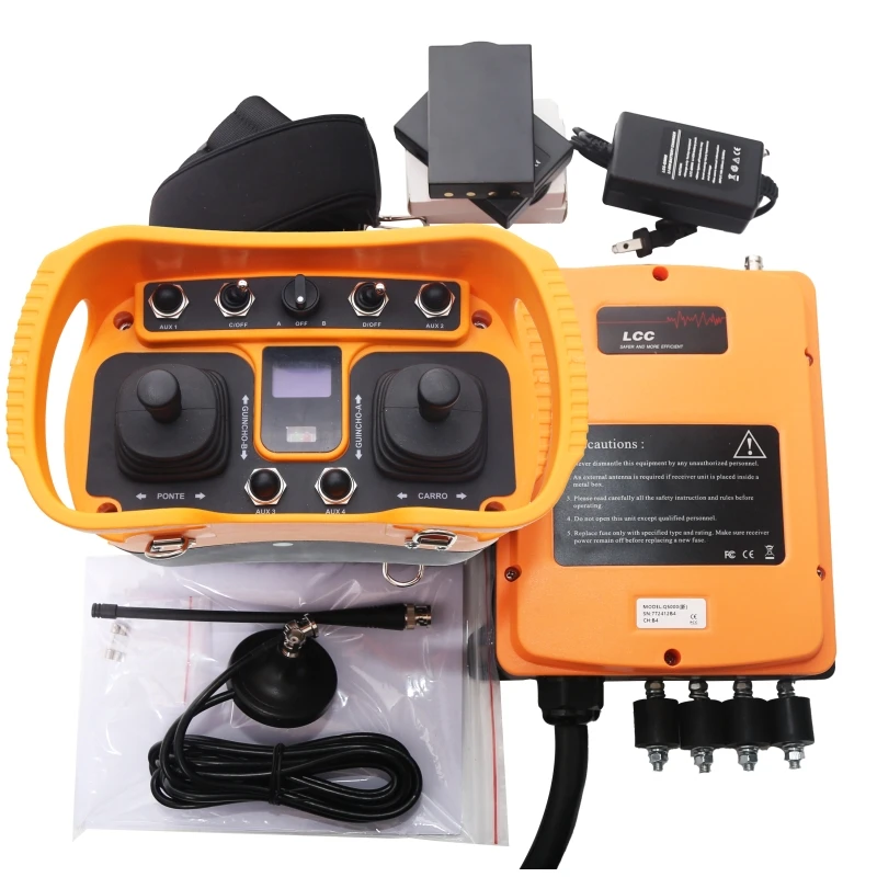 New LCC 110V 380V 433MHZ UHF joystick tower crane wireless radio remote control