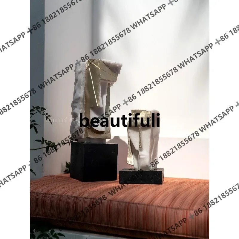 D178 Wabi-sabi style portrait sculpture ornaments TV cabinet living room art soft decoration hotel