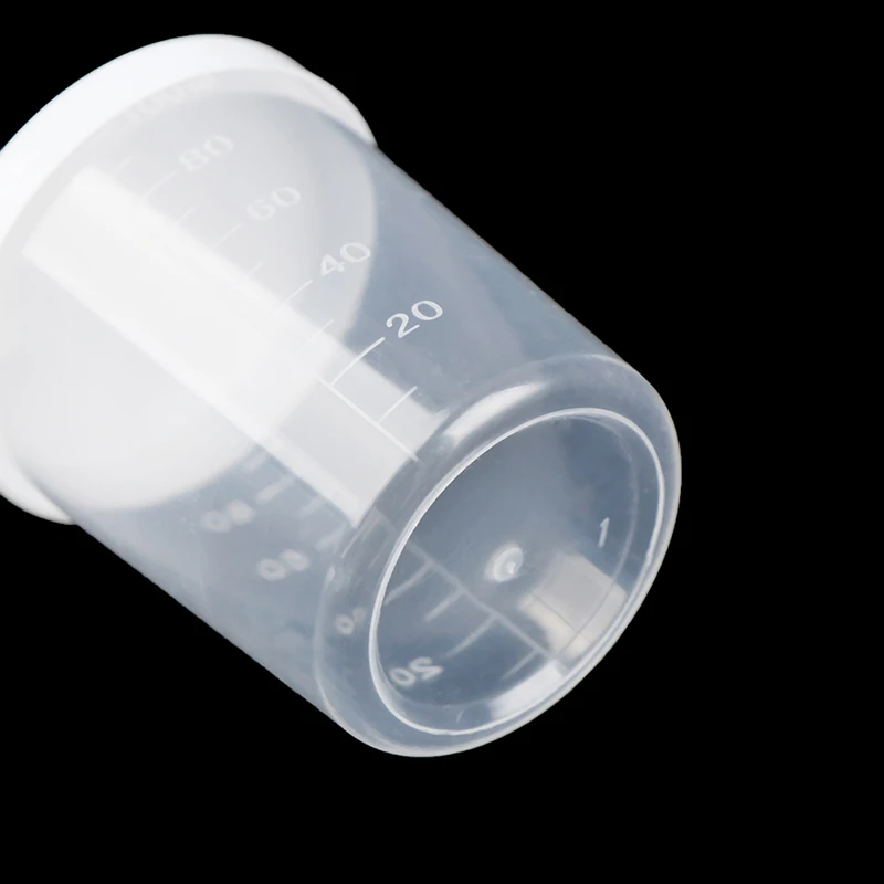 Capacity 50ml/100ml Measuring Cup With Cap Multipurpose Sealed Graduated Laboratory Transparent Plastic Cup Samples Cups