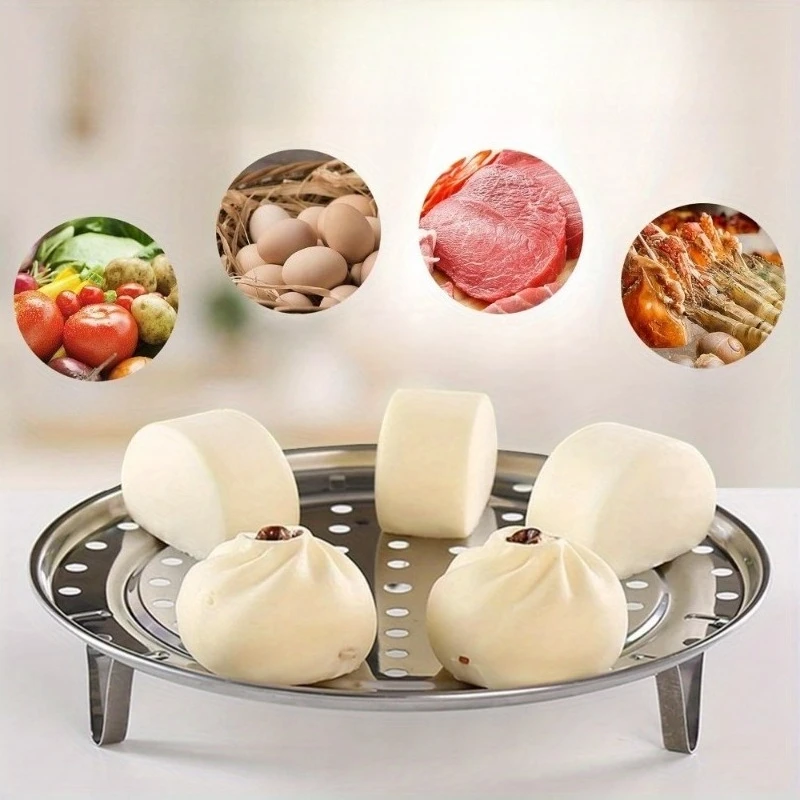 Premium Stainless Steel Steamer Rack with Detachable Legs Universal Round Steam Basket for Instant Pot Pressure Cooker Stockpot