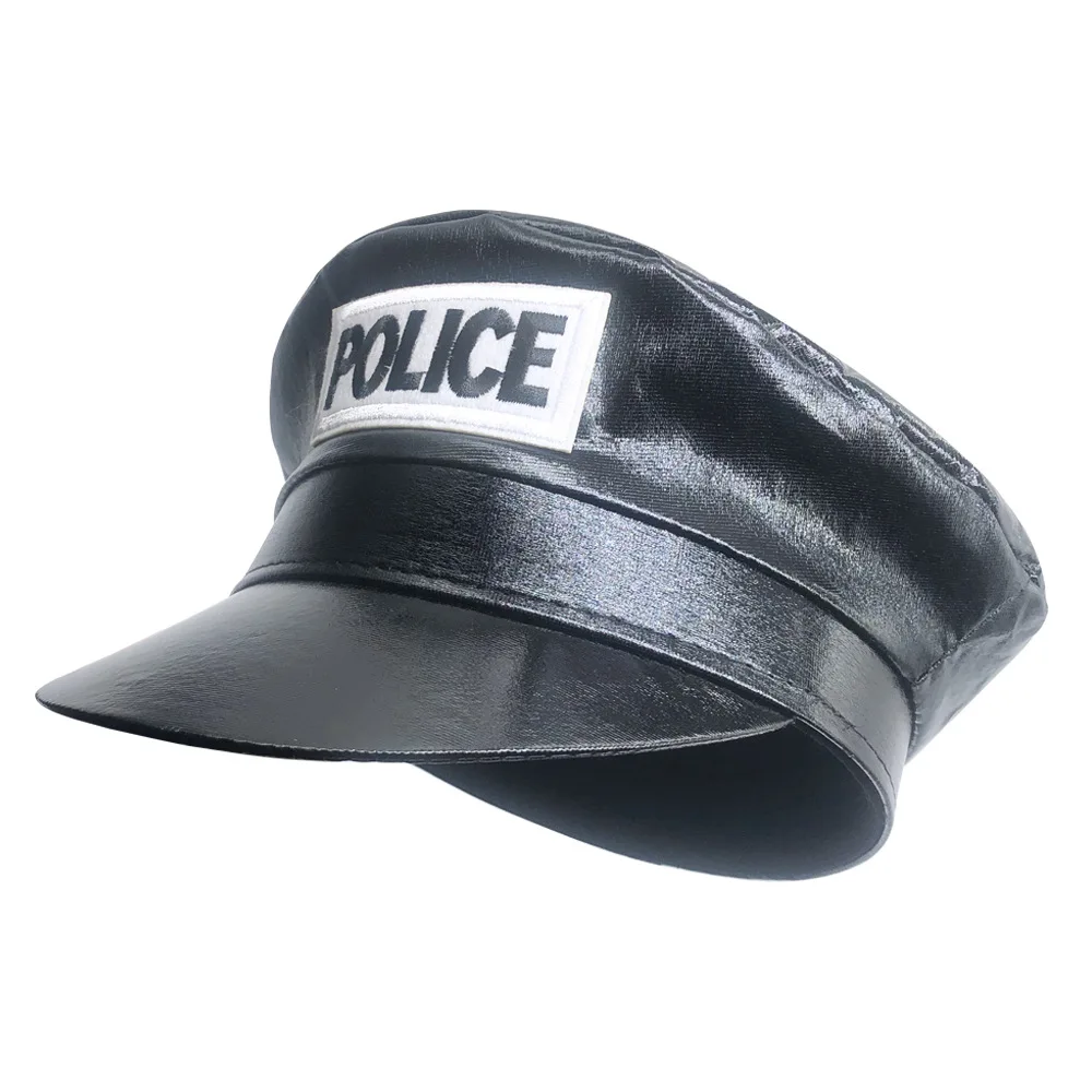 Military Hat Army Peaked Leather anime wind cap cartoon costume comic exhibition performance 2D accessories police warm 8M131