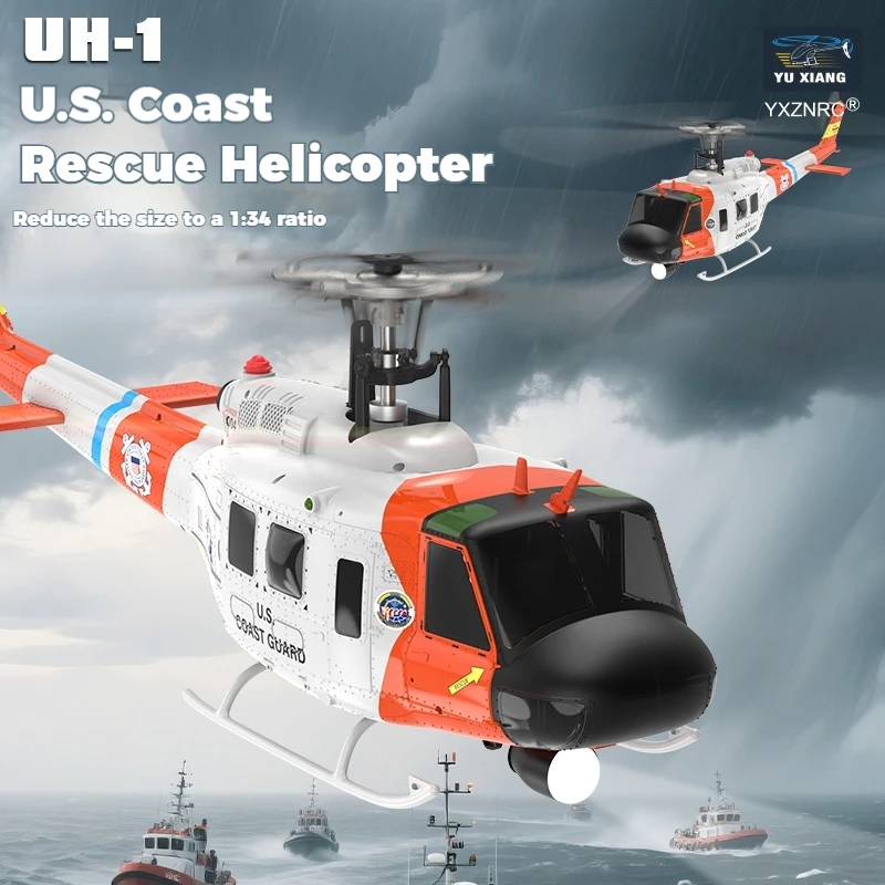 Helikopter bojowy zdalnie sterowany Yuxiang F07S UH-1 Huey Model Samolot GPS Automatyczny Powrót Symulacja Dron Zabawka dla dzieci od 14 lat