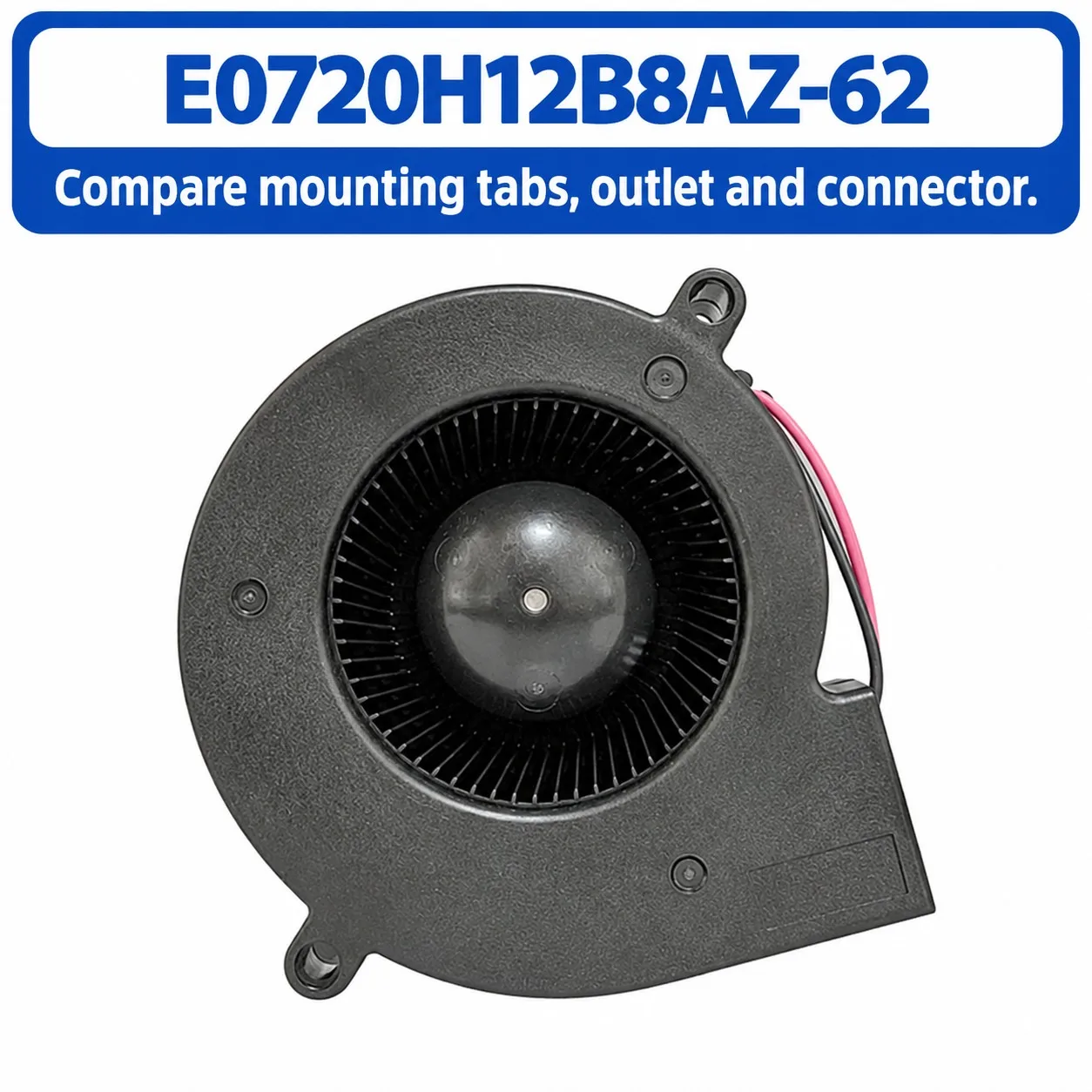 E0720H12B8AZ-62 Blower Fan 70x70x20mm 7020 12V 4600RPM PWM Tachometer 4-Wire for Projector