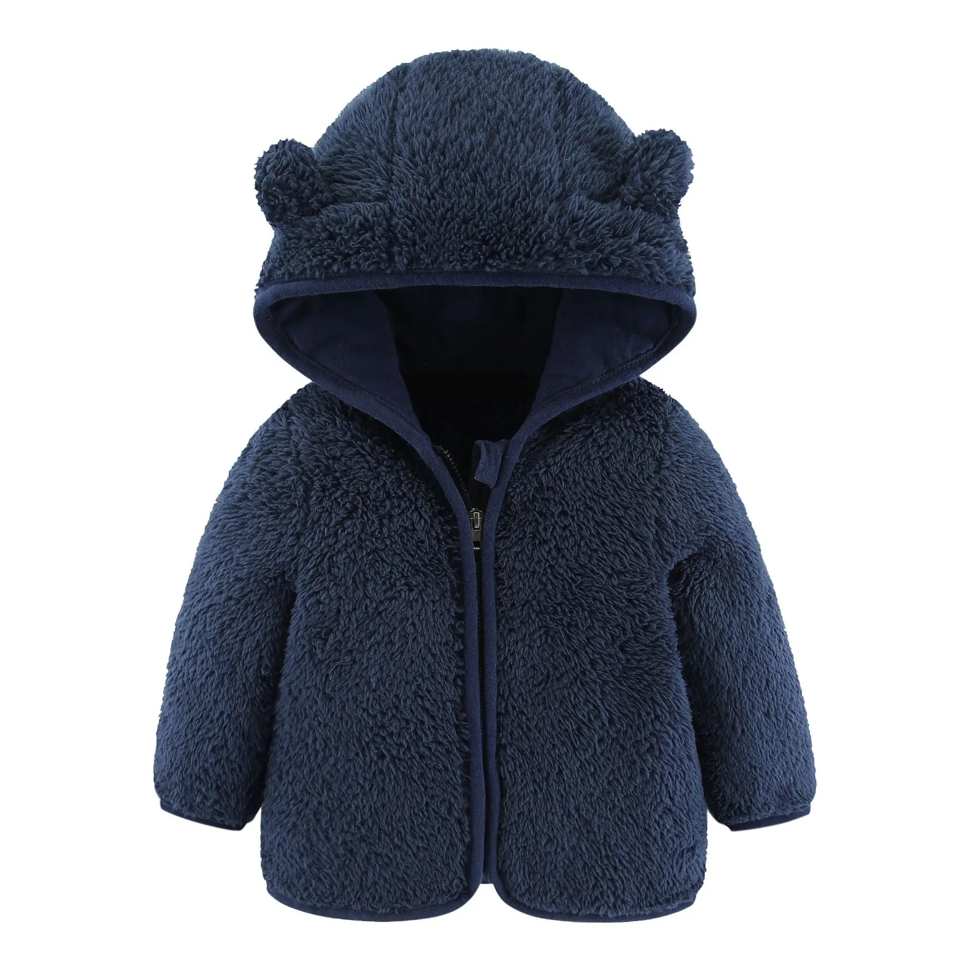 Frühling und Herbst Kinder Fleece Mantel Baby Bär Ohren Langarm Warme Jacke 0-3 Jahre Alte Kind Kleidung – Detail 11