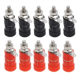 10Pcs Binding Posts Nut 4mm Banana Plug Jack Terminal Connector for Amplifier Arduino ,Audio Speaker Banana Connectors Socket