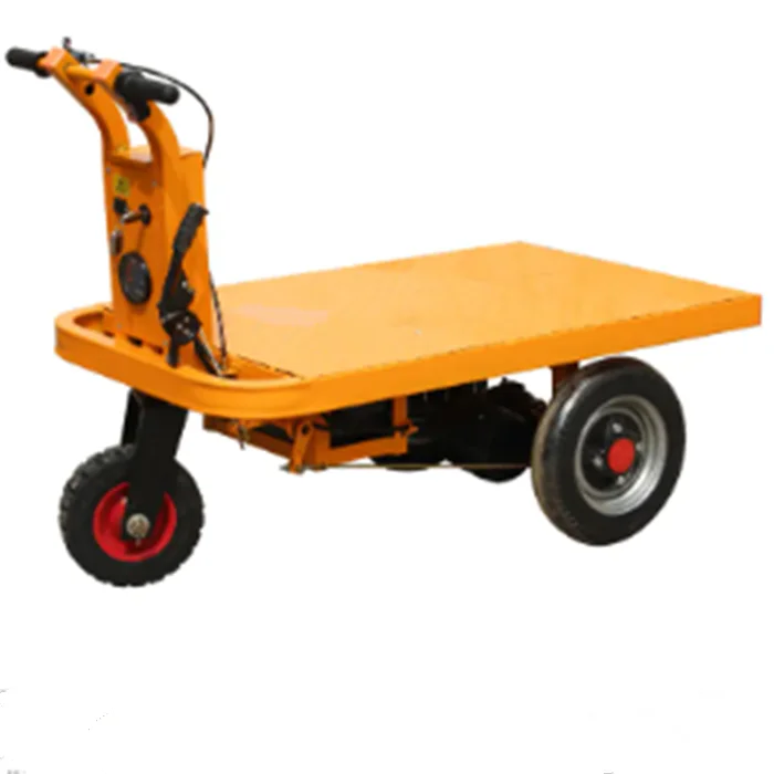 

Wholesale 1000Kg Flattop Cart 48V Power Hand Truck Logistics Electric Trolley Outdoor Industrial Cart Price
