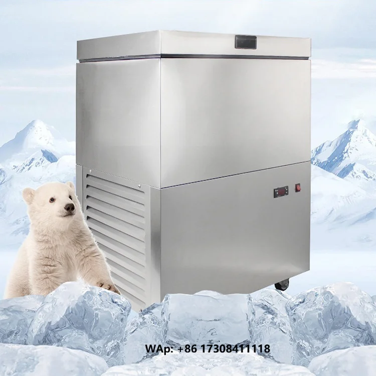 1 Molds 30Kg Commercial High Productivity New Automatic Transparent Ice Cubes Maker Big Ice BlockFreezer Machine  Water