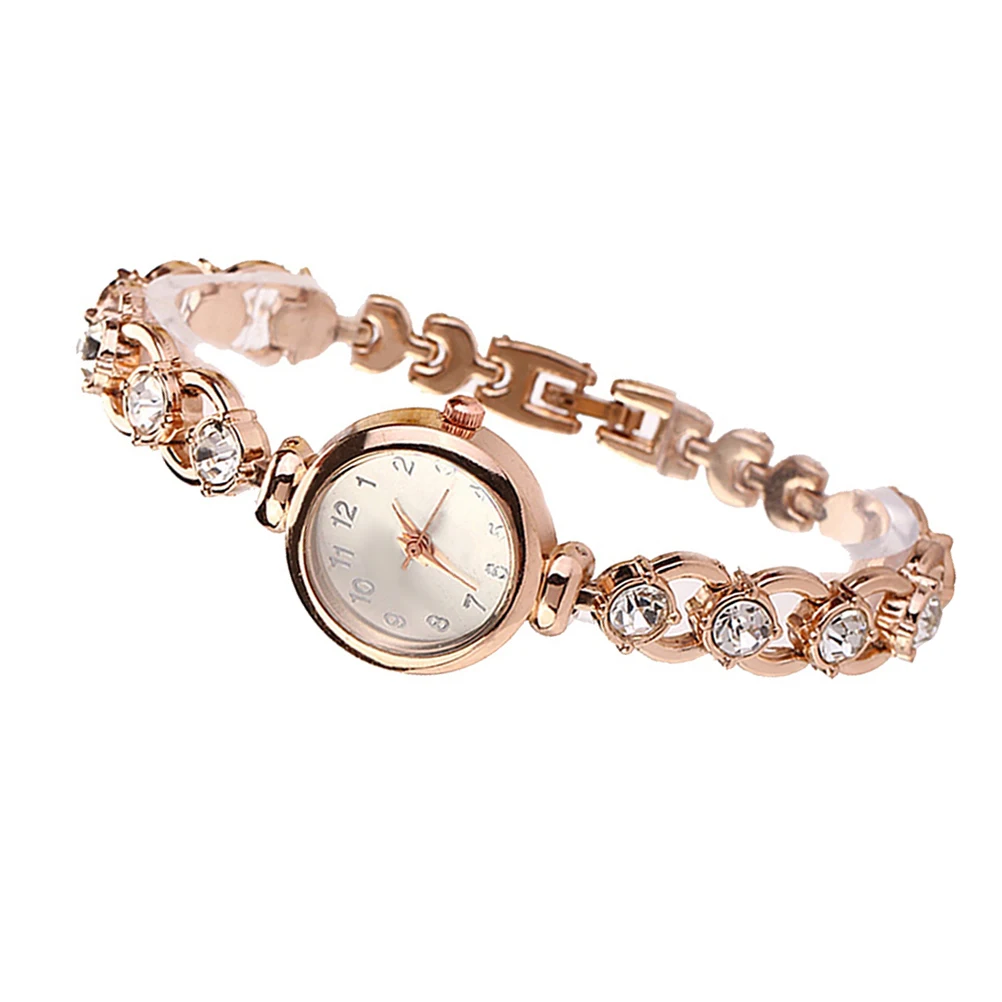 

Elegant Women'S Quartz Watch Bracelet Durable Fashion Gift For Birthday Wedding Christmas Chaude De Mode Golden