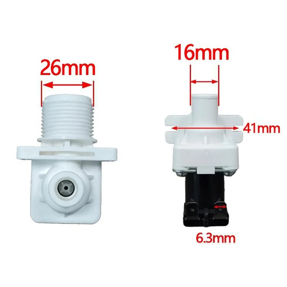 Single Water Valve Laundry Inlet Valve For Laundry Maintenance AC220-240V Compatible Plastic Construction Compact Design