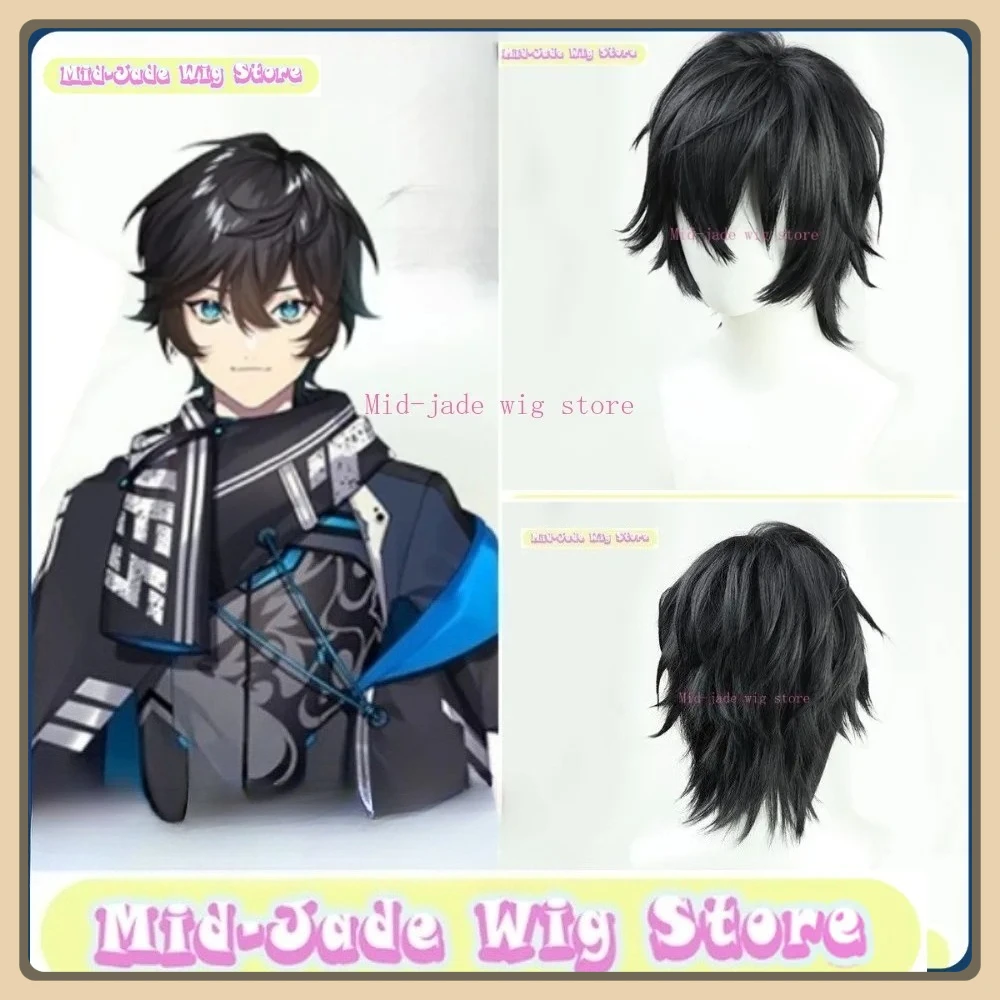 Mid-jade Wig Store NIJISANJI Axia Krone 코스프레 가발 할로윈 코스프레는 애니메이션 캐릭터 의상과 소품을 복원합니다.