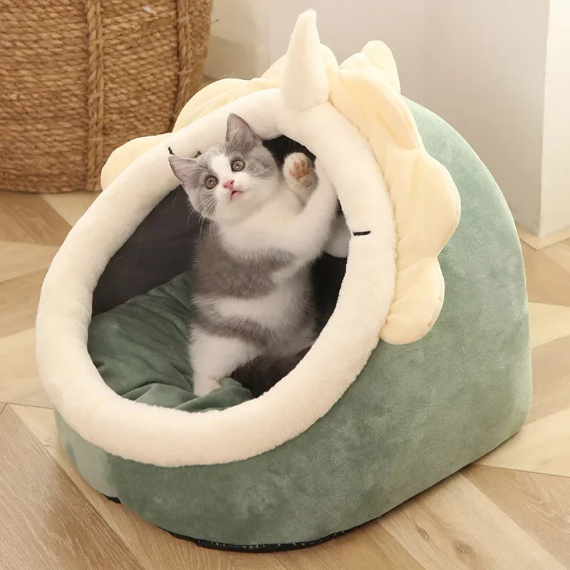 

1 Pcs Deep Sleep Cat Bed Cartoon Pet Bed Foldable Removable Washable Pet Sleeping Bed for Small Dog Mat Bag Cave