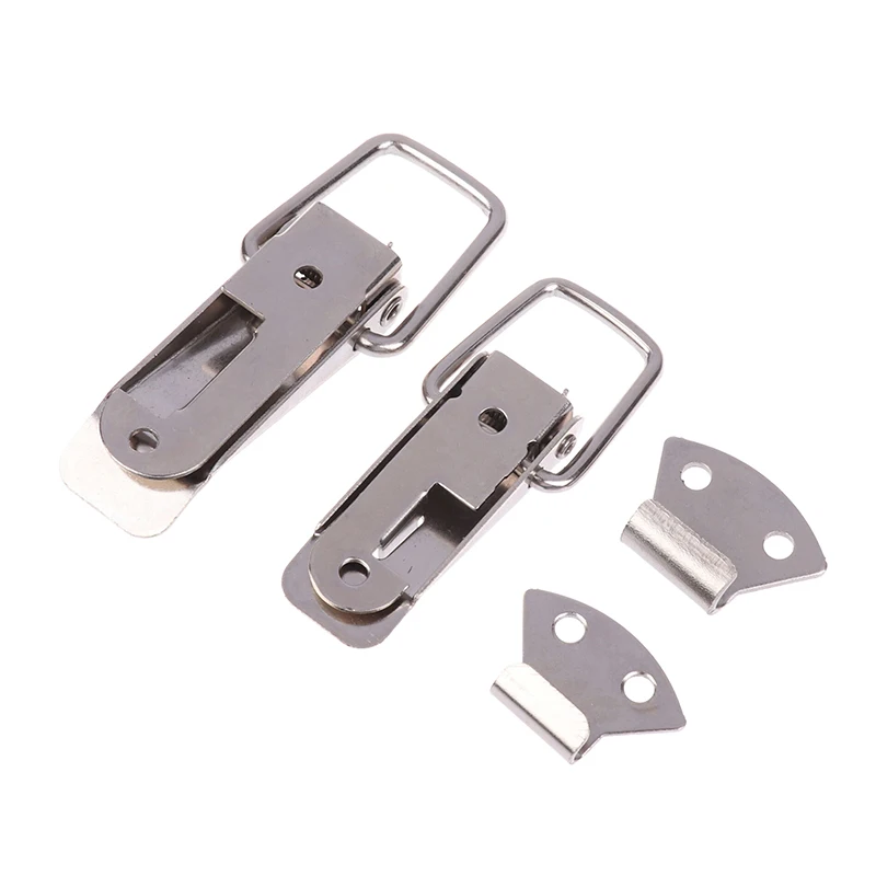 1PC Stainless Steel Duckbill Spring Clamp Door Lock Toolbox Toggle Clamp Wooden Box Metal Latch Lock Wooden Box Security Buckle