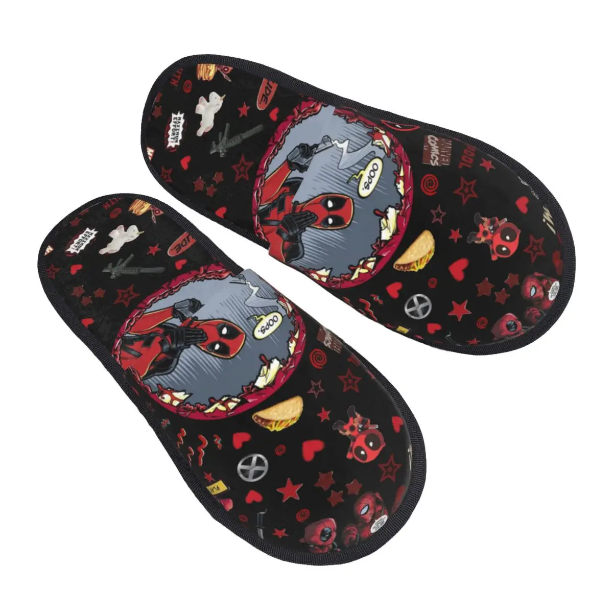 

Изготовленные на заказ тапочки из пены с эффектом памяти «Дэдпул», женские уютные теплые домашние тапочки
